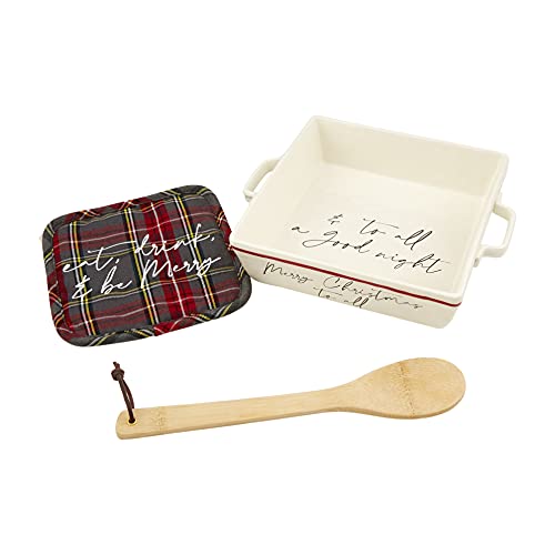 Mud Pie Christmas Baker Set, 10 1/4-inch