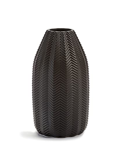 Giftcraft Textured Black Vase - Small