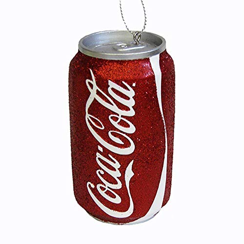 Kurt Adler Red Glittered Classic Coke Can Ornament