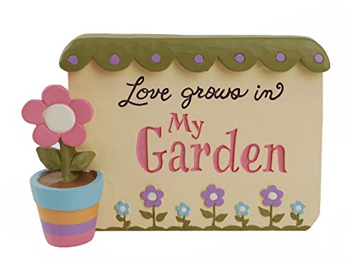 Blossom Bucket My Garden' Plaque W/Flowers Home d√©cor