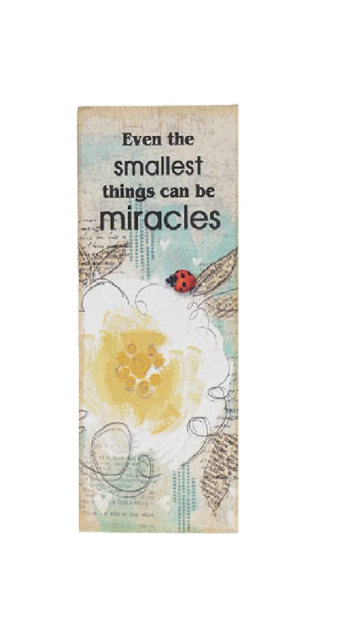 Ganz Block Talk - Even The Smallest Things can be Miracles, 10.5-inch Square, Pine Wood