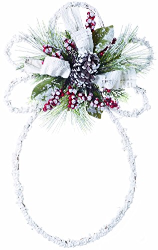 Transpac Pine Twig Winter Angel Wreath