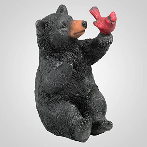 Lipco 63359 Black Bear with Red Bird Figurine