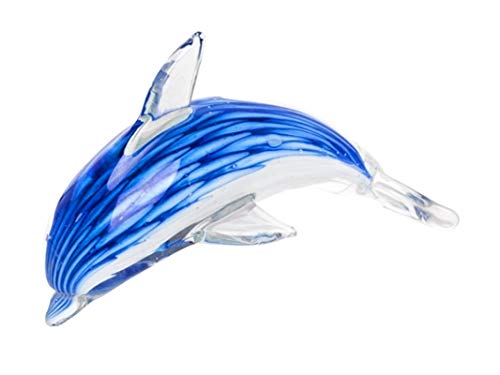 Beachcombers Clear Blue Dolphin Glass Art Figurine