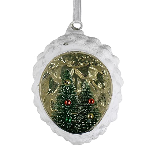 Homart 6487-0 Diorama Ornament with Trees, 5.50-inch Height, Glass