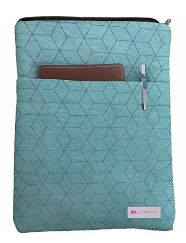 Shelftify Geometric Print Book Sleeve - Book Cover for Hardcover and Paperback - Book Lover Gift - Notebooks and Pens Not Included