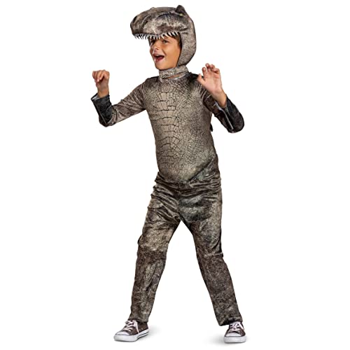 Disguise Jurassic World T-Rex Costume for Kids, Official Adaptive Costume Jumpsuit, Child Size Medium (7-8)