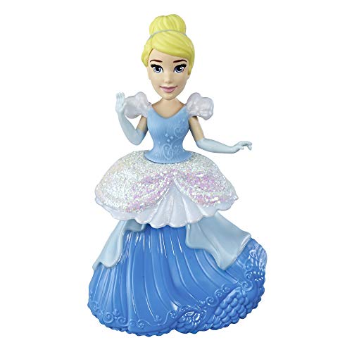 Hasbro Disney Princess Cinderella Collectible Doll with Glittery Blue-and-White One-Clip Dress, Royal Clips Fashion Toy for 3-Year-olds and up
