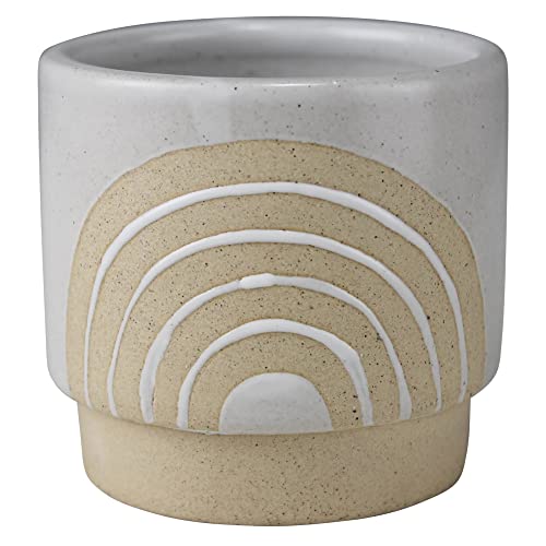 HomArt Rainbow Small Pot, 3-inch Length, White, Ceramic
