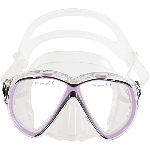 IST M75 Martinique Dual-Window Diving Snorkeling Mask (Purple)