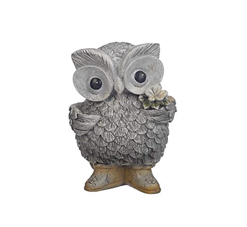 Roman - 8.75"H OWL IN RAIN BOOTS