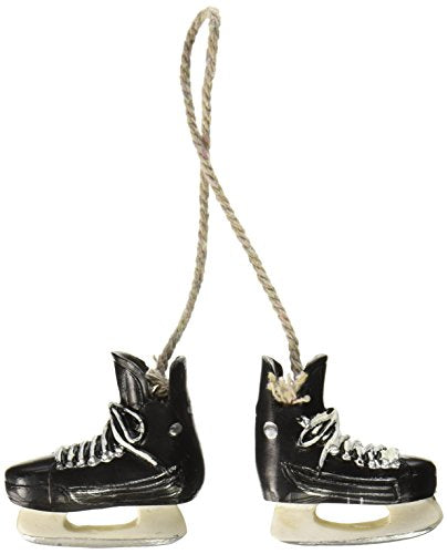 Abbott Collection  Resin Hockey Skates Ornament, Black