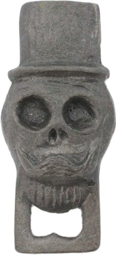 HomArt Cast Iron Jose Skull Bottle Opener, Natural