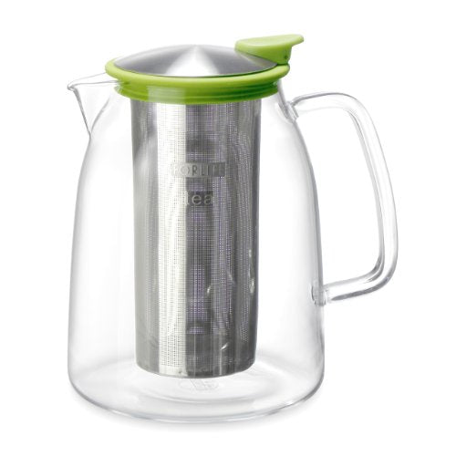 FORLIFE Mist Iced Tea Jug with Basket Infuser, 68-Ounce, Lime