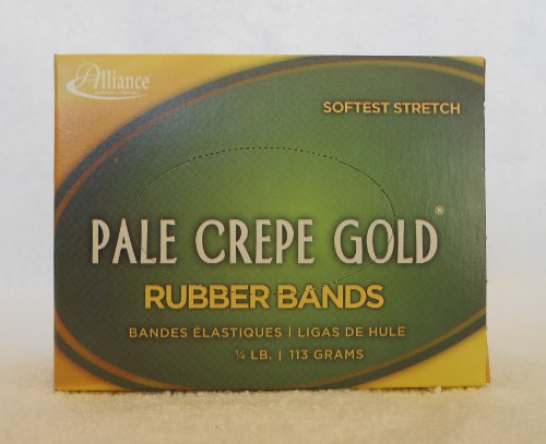 Pens Alliance Rubber 20189 Pale Crepe Gold Rubber Bands Size 