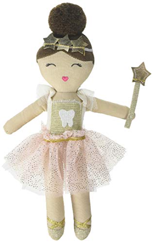 Mud Pie Ballerina Tooth Fairy Doll, 9 inch, Multicolor, Cotton