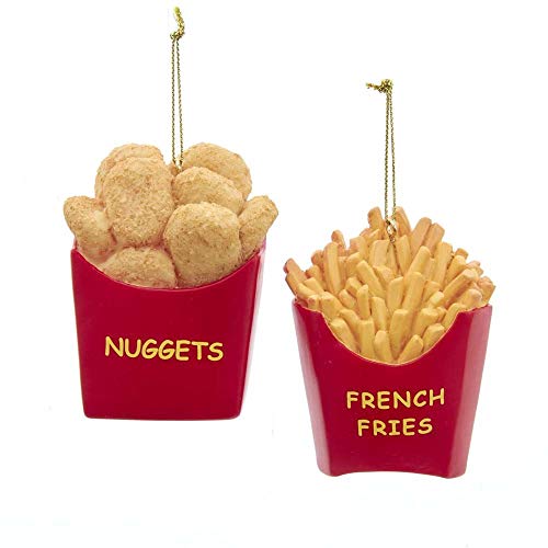 Kurt Adler 3-Inch Resin Fries and Nuggets Ornaments 2 Assorted