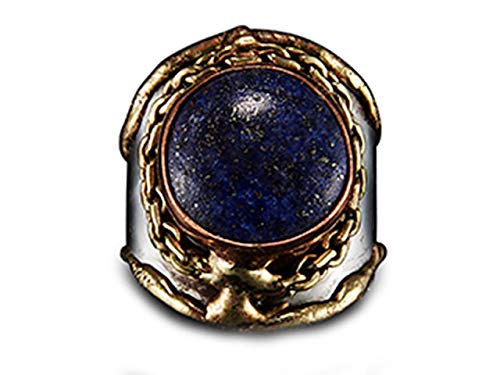 Anju Jewelry Janya Collection Essential Stone Cuff Ring with Lapis Stone