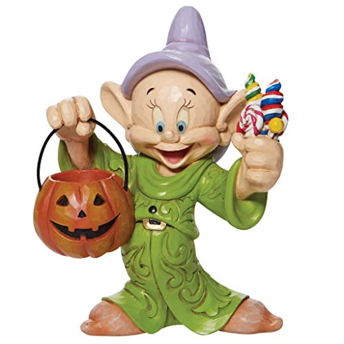 Enesco Disney Traditions Dopey Halloween with Pumpkin Figurine
