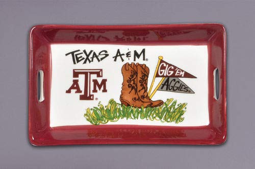 Magnolia Lane Ceramic Collegiate Handled Mini Tray (Texas A&M)