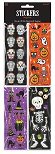Amscan Halloween Characters Fun Stickers 14.4" x 4.8" Pkg. Size, Multicolor
