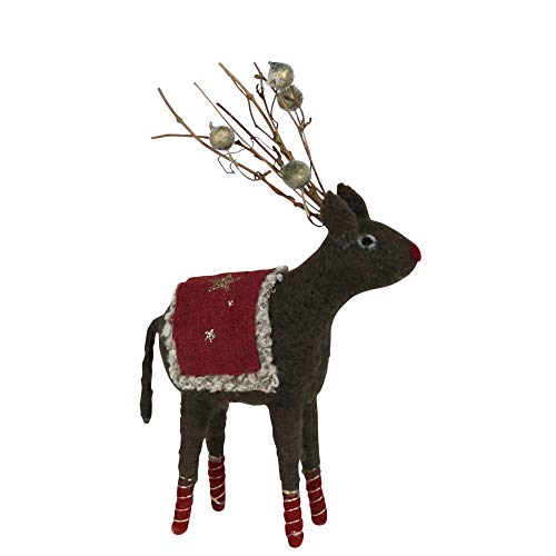 HomArt 0419-40 Festive Reindeer with Red Blanket, 8.5-inch Height, Felt