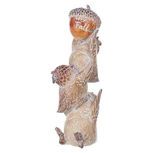 Melrose Fall Bird Stack, 9-inch Height, Resin