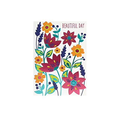 Design Design 100-79460 Colorful Spring Flowers Easter Greeting Card