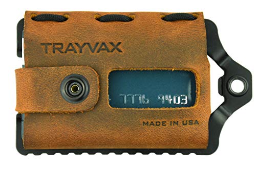 Trayvax Element Wallet (Black | Tobacco Brown Leather)