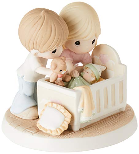 Precious Moments,  We're Glad You Came Into Our Lives, Bisque Porcelain Figurine, Family, 132002