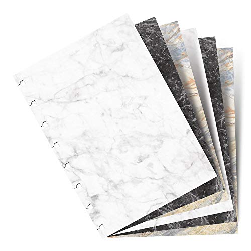 Rediform Filofax B152023 Notebook Refill, A5 Size, Marble Design, Plain Paper