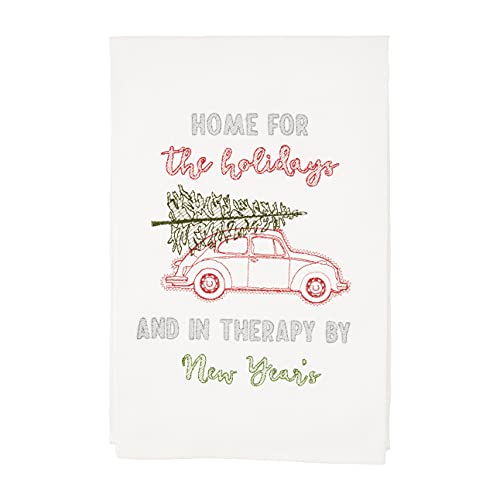 Mud Pie Christmas Embroidery Towel, Car, 26" x 16.5"