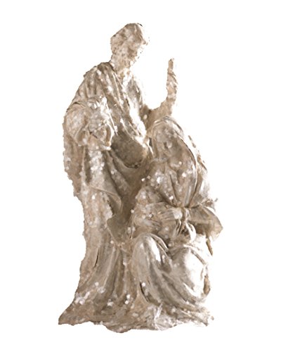K&K Interiors 50433A 11.5 Inch White Glitter Nativity