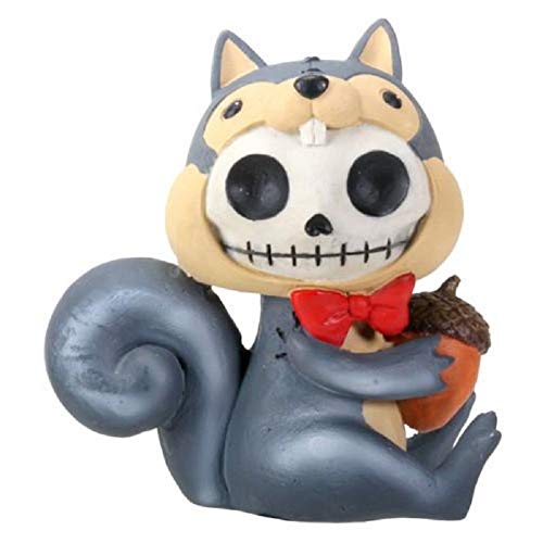 Pacific Trading SUMMIT COLLECTION Furrybones Nibbles Signature Skeleton in Squirrel Costume Holding an Acorn