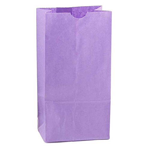 Hygloss Products Purple Paper Bags ‚Äì For Party Favors, Arts, Crafts 3 x 5 x 9.75 Inch, 100 Pack