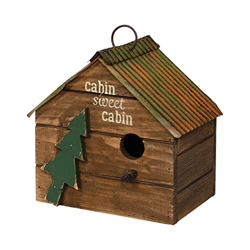 Carson 63837 Cabin Sweet Cabin Birdhouse, 7.5-inch Width