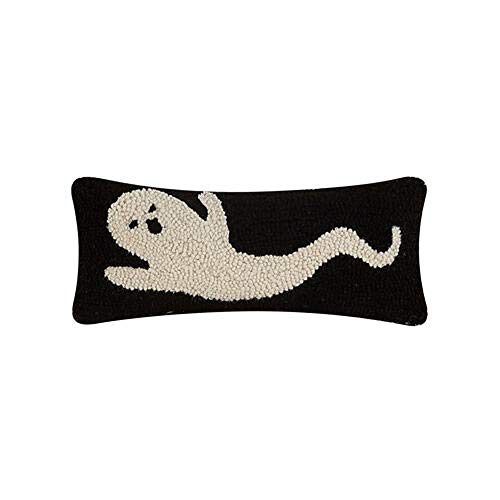 Peking Handicraft 31TG836C05OB Ghost Hook Pillow, Blown-in Filled, 12-inch Length, Wool and Cotton