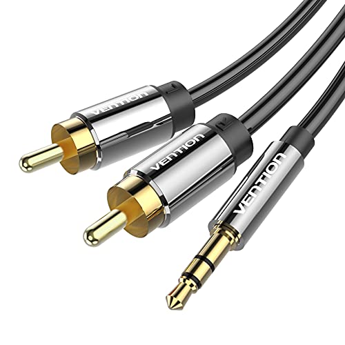 3.5mm to RCA Cable, VENTION 2RCA 3.5mm Male to Male Stereo Audio Adapter Dual Shielded Gold-Plated AUX RCA Y Cord for Smartphone, Laptop, Speakers, HDTV, MP3, Tablets (6FT/2M)‚Äö√Ñ¬∂