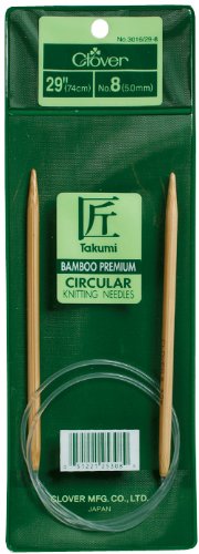 Clover Takumi Bamboo Circular 29-Inch Knitting Needles, Size 11