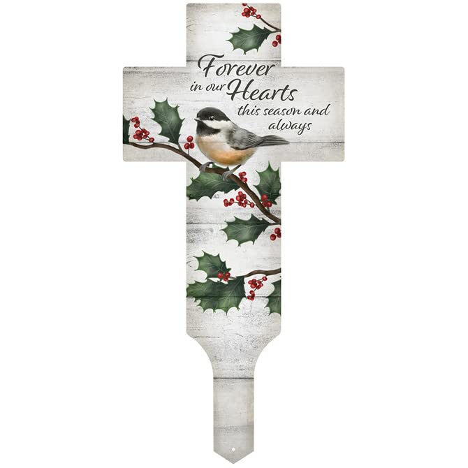 Carson Home Forever in Our Hearts Cross Garden Stake, 17.5-inch Height