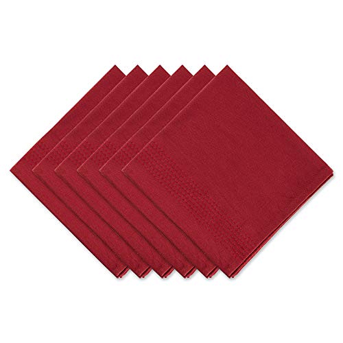 DII Design Harvest Market Tabletop Collection, Redwood, Napkin Set, 6 Piece