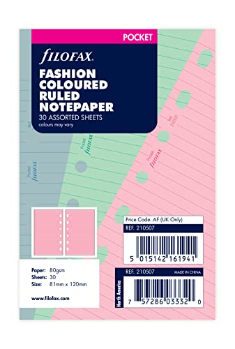 Rediform Filofax Pocket Ruled Fashion Colored Paper (B210507)