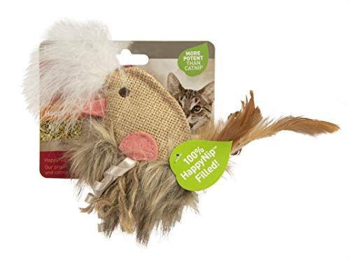 Worldwise Petlinks HappyNip Happy Hen 100% Catnip Filled Cat Toy, Small, brown