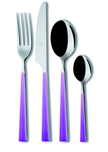 Mepra Primavera Cutlery Set ‚Äö√Ñ√¨ [24 Piece Set], Lilac, Mirror Finish, Dishwasher Safe Cutlery for Fine Dining