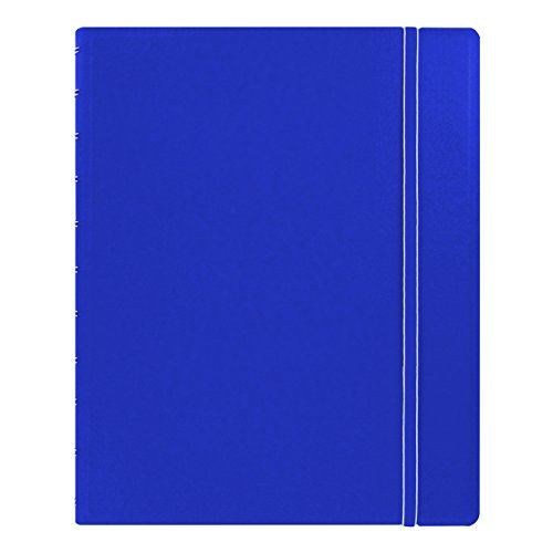 Rediform Filofax REFILLABLE NOTEBOOK CLASSIC, 10.8" x 8.5" Blue - Elegant leather-look cover with moveable pages - Elastic closure, index, pocket and page marker (B115103U), Letter Size