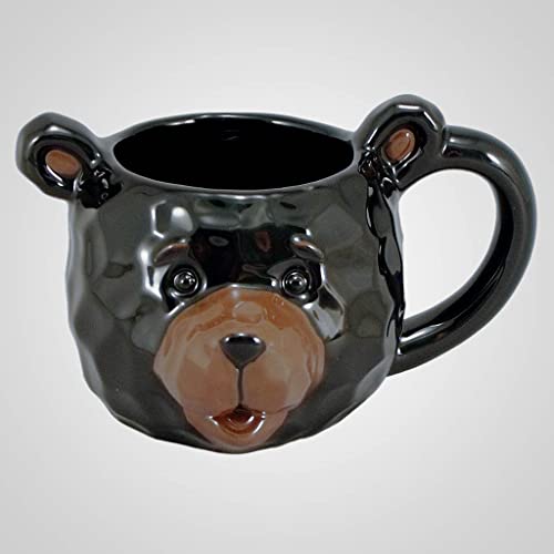 Lipco 18195 Black Bear Head Mug, Plain