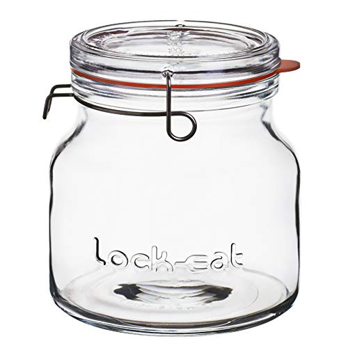Luigi Bormioli Rocco Lock-Eat 50.75 oz Handy Glass Food Jar, 1 Piece, Clear