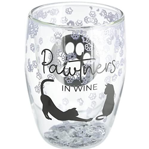 paviliongift Pawtners in Wine Double Walled Stemless Wine Glass 10 oz