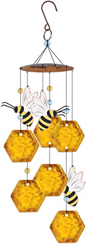 Sunset Vista Designs 93651 Wind Chime (Bee Honeycomb, 17-inch Height)