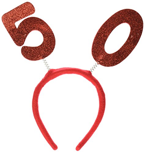 Beistle 50" Glittered Boppers, Red